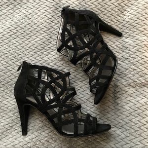 Like New Black Caged Kelly & Katie Heels